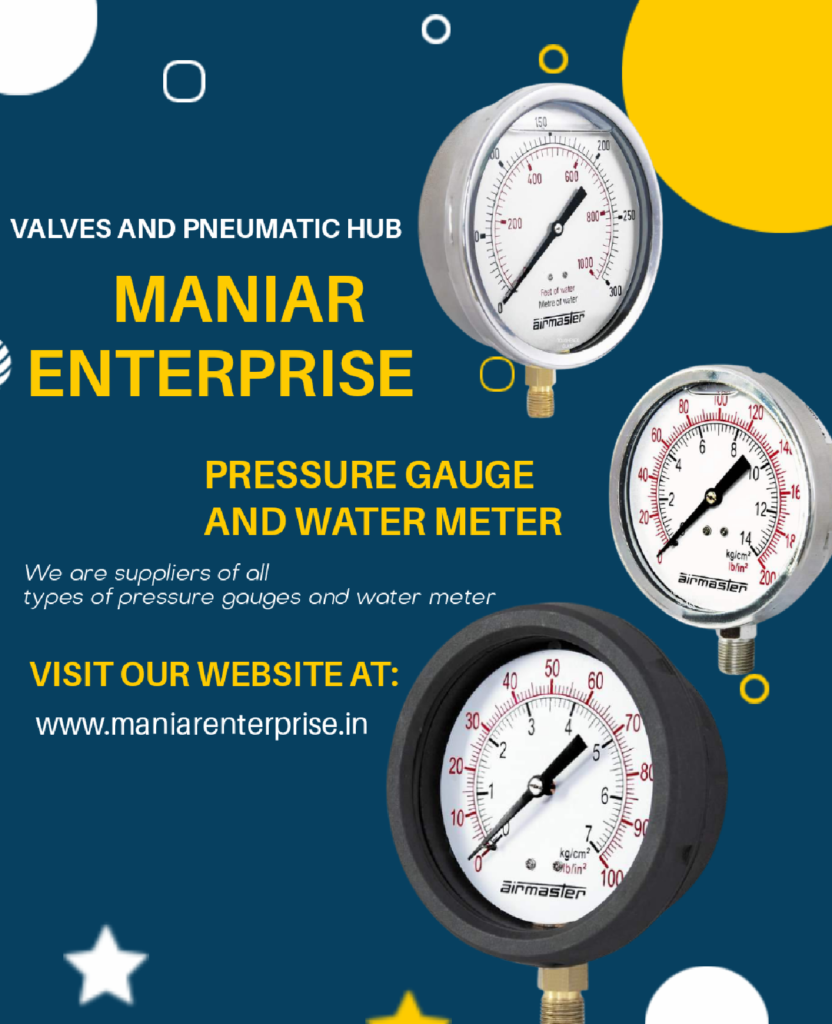 pressure gauge of different sizes and materials 