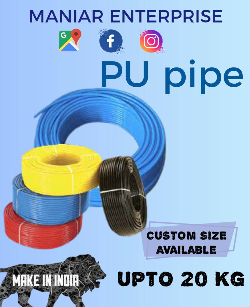 pneumatic pipe with different sizes and colours