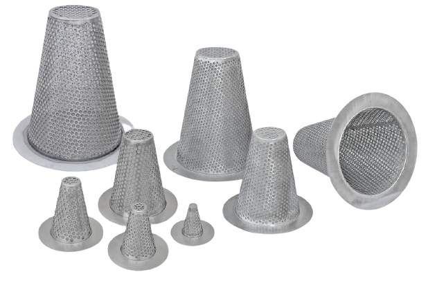 conical strainer with all different sizes